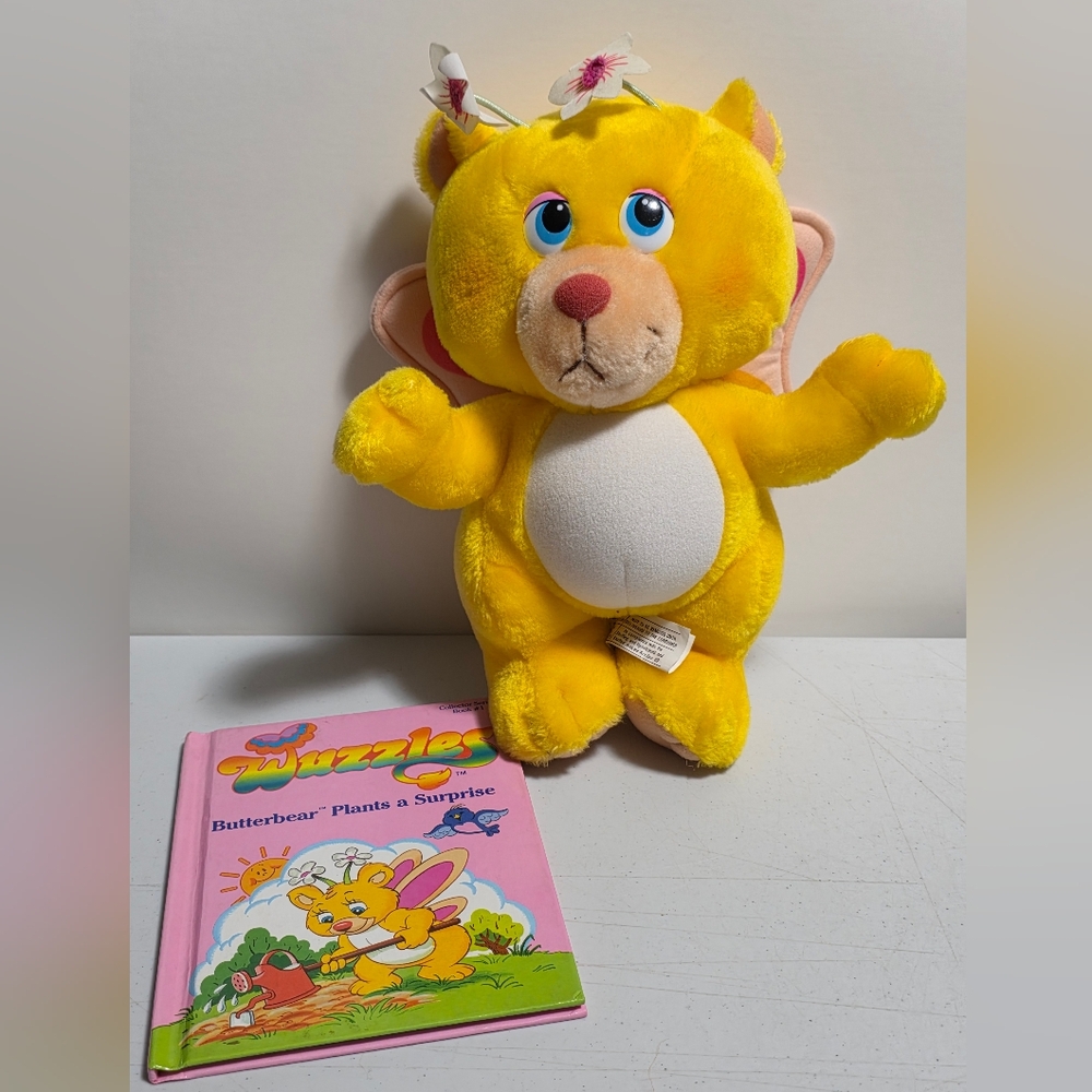 Hasbro Yellow Plush Bear with Pink Wings